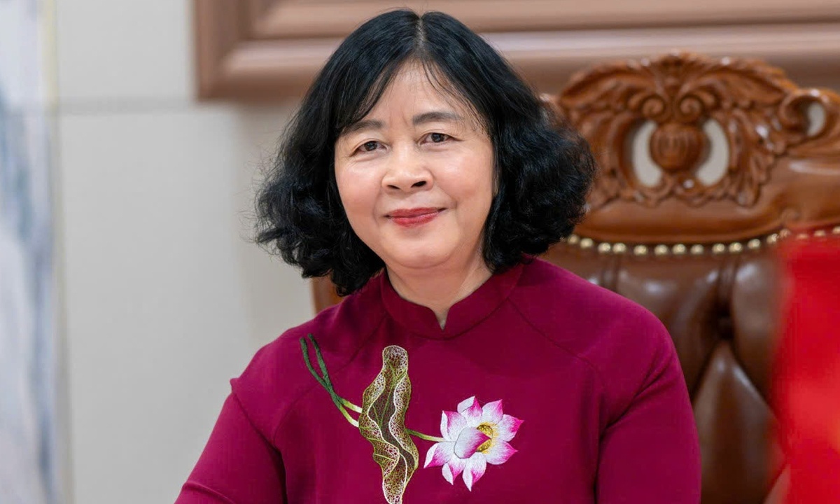 Ba Bui Thi Minh Hoai giu chuc Chu tich Uy ban Trung uong MTTQ Viet Nam hinh anh