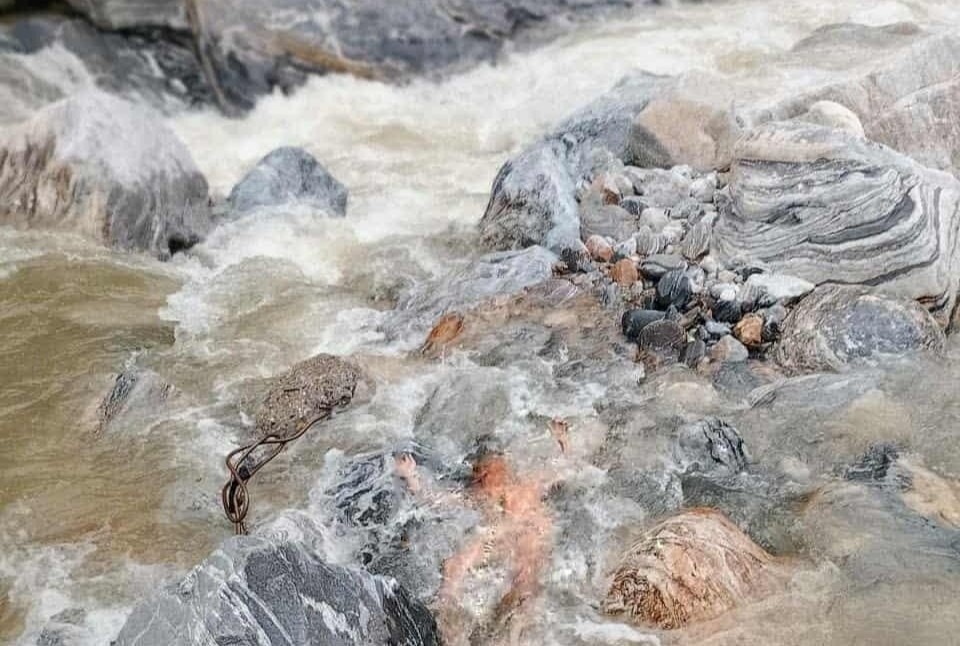 Hai tre em bi nuoc cuon khi tam suoi, mot em tu vong hinh anh