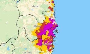 Dak Lak, Khanh Hoa mua lon, nguy co lu quet va sat lo trong 6 gio toi hinh anh