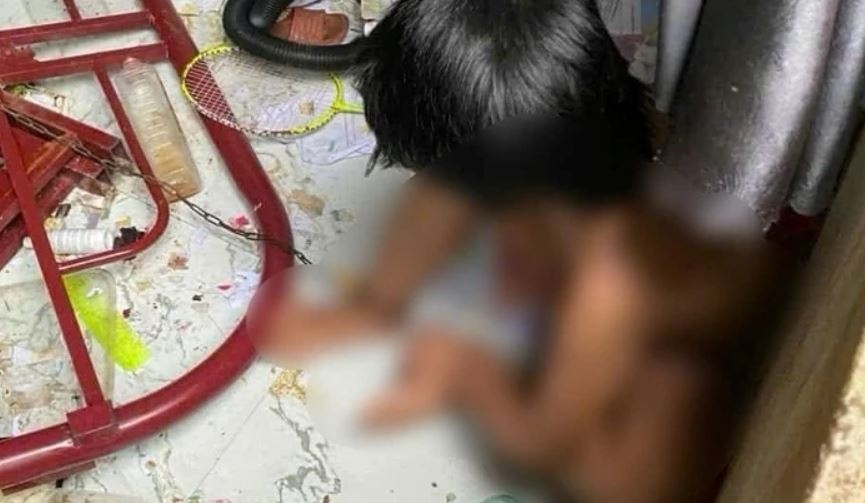 Lam ro clip cha xich chan con trong can phong ban thiu o Dak Lak hinh anh