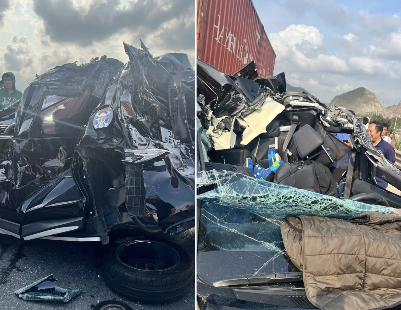 Va cham giua 6 xe tren cao toc, co xe bi vo nat hinh anh