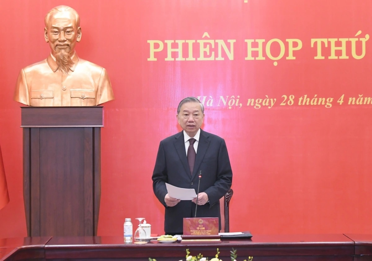 Tong Bi thu, Chu tich nuoc chu tri hop Hoi dong Quoc phong va An ninh hinh anh