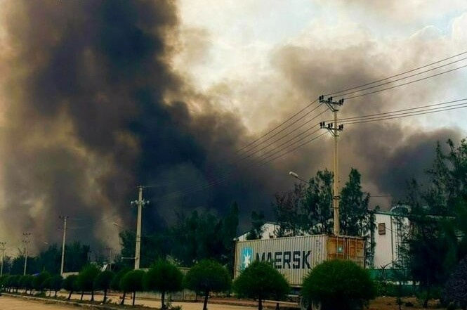 Chay lon tai Khu kinh te Nhon Hoi, Gia Lai hinh anh