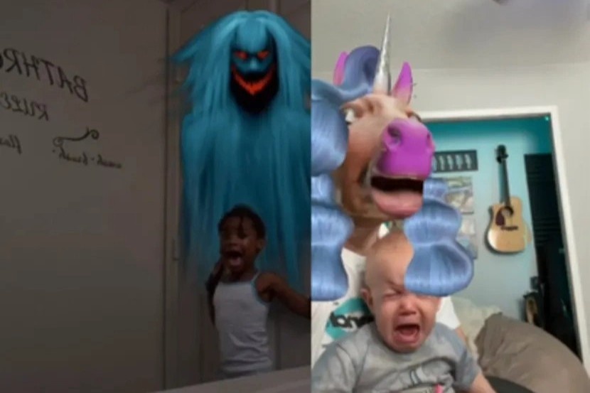 Cha me doa ma con cai nhu thu vui tren TikTok hinh anh