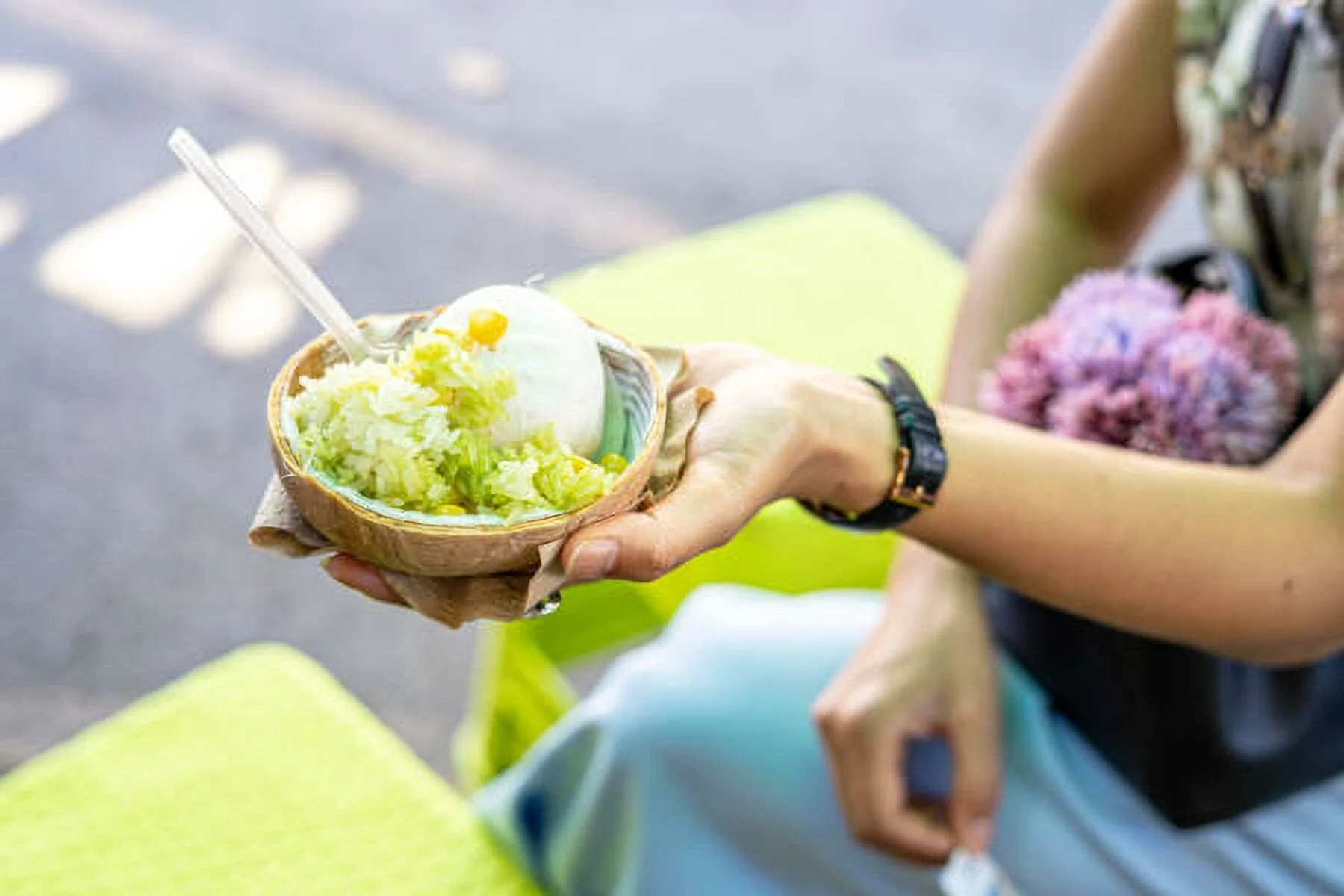Mon trang mieng,  Kem dua,  Xoi xoai,  Du lich Thai Lan anh 2