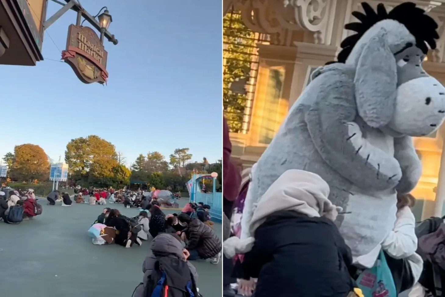 Mascot tai Disneyland tran an du khach truoc dong dat Nhat Ban hinh anh