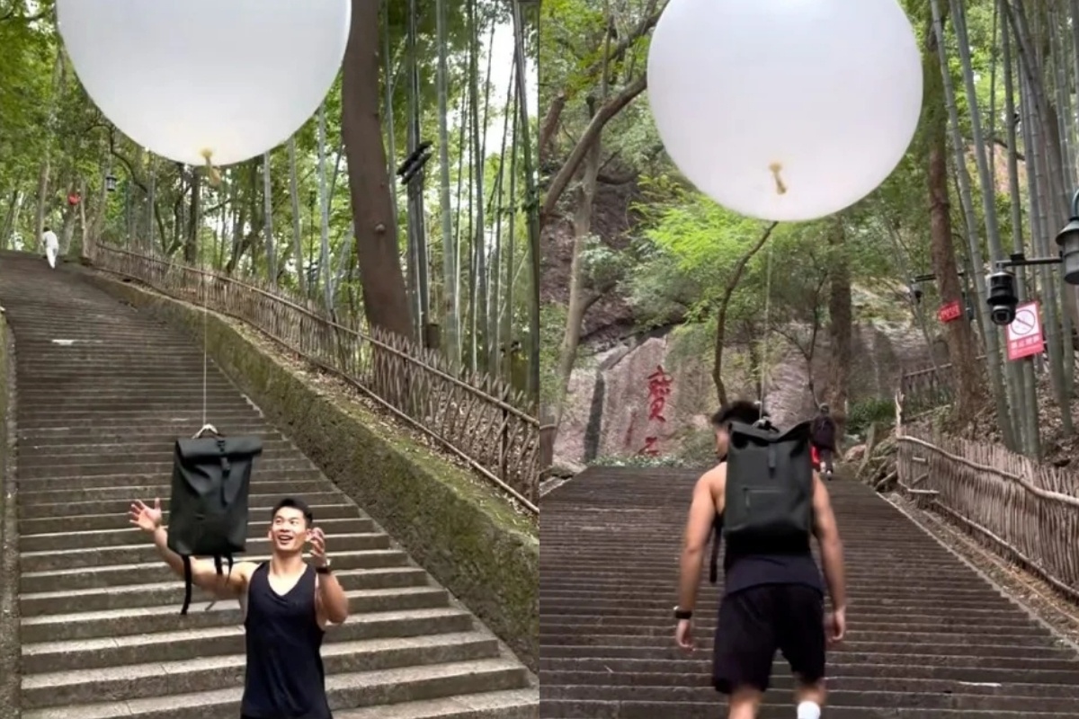 Trao luu bong bay leo nui gay tranh cai tai Trung Quoc hinh anh