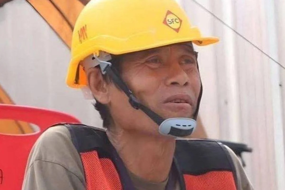 Man kich cua nguoi dan ong Thai Lan khoc tim vo mang thai sau dong dat hinh anh