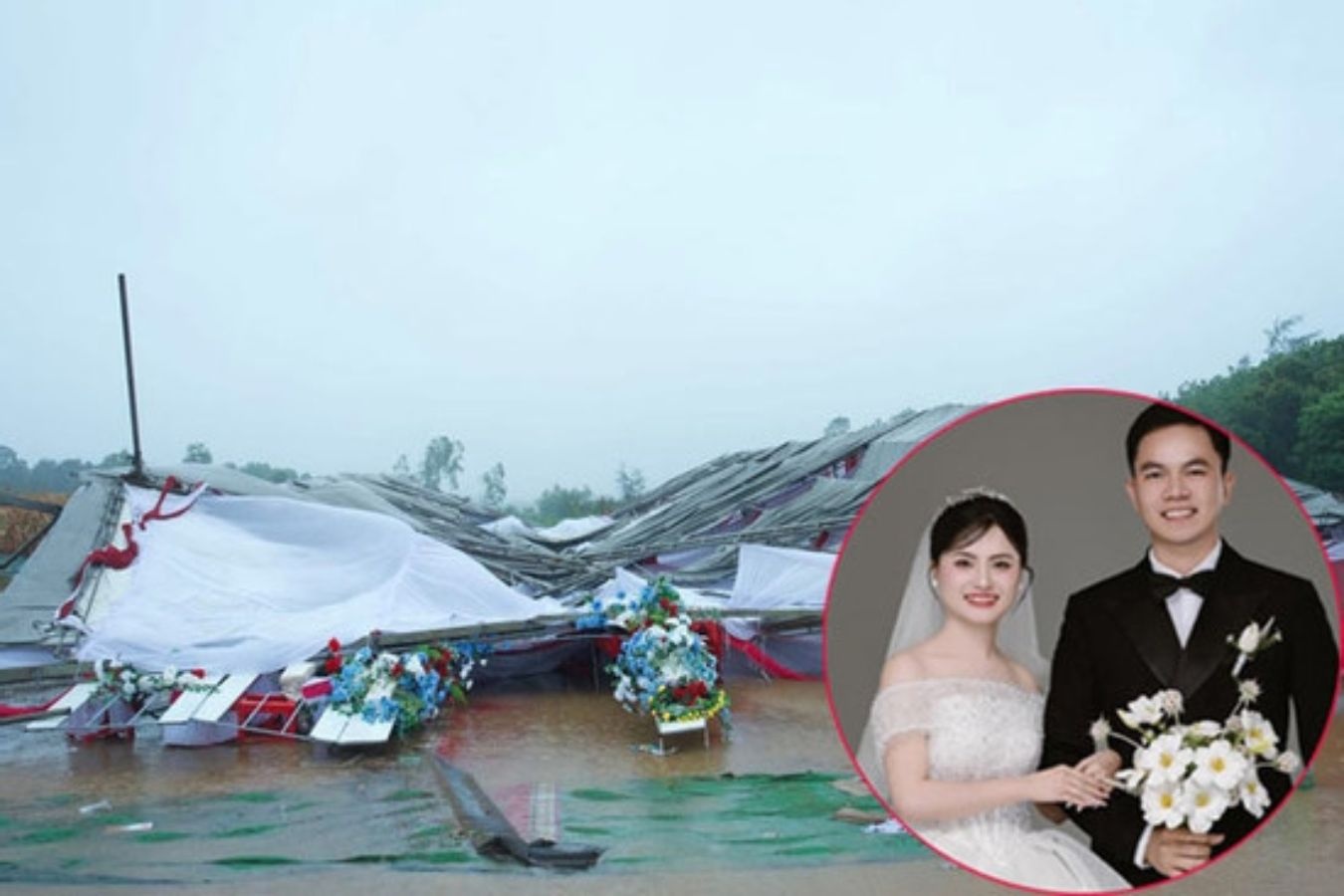 Sap rap cuoi vi loc xoay, co dau Quang Tri buon roi nuoc mat hinh anh