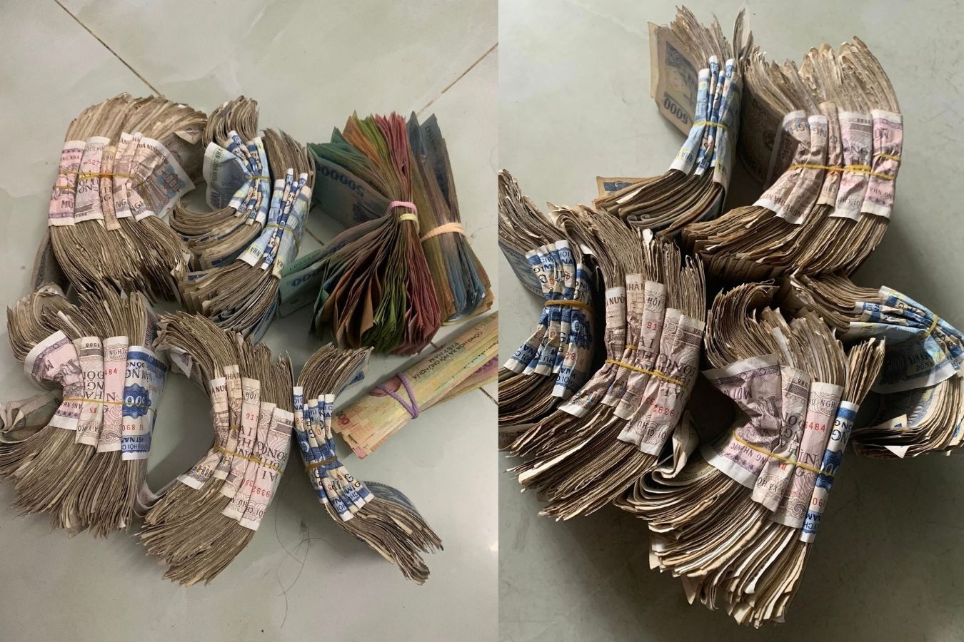 Me TP.HCM mua duoc 2 chi vang nho gom tien le du sau khi di cho hinh anh