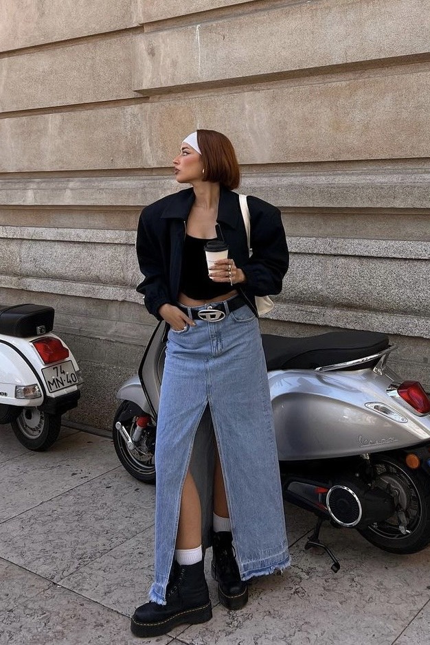 Xu huong denim mua thu anh 7