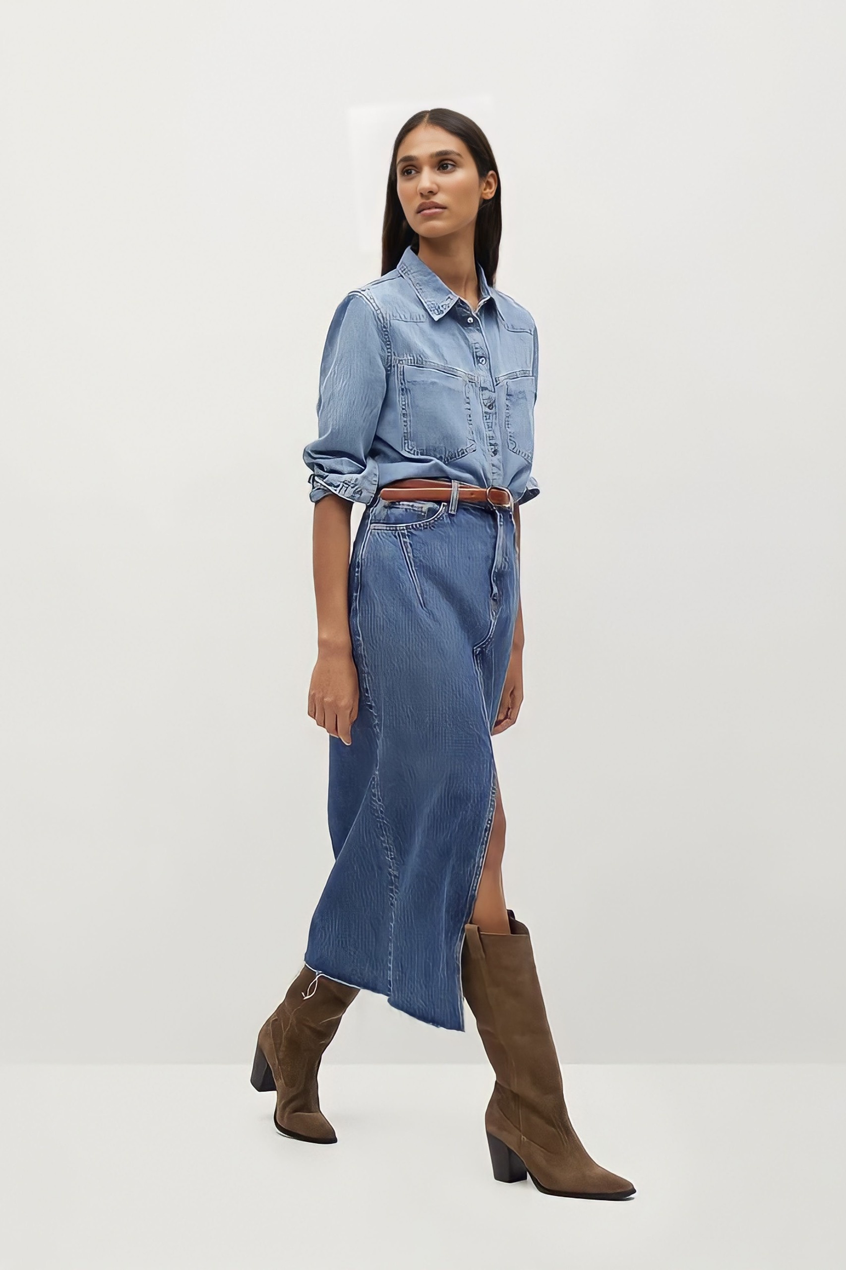 Phoi dam denim midi anh 6