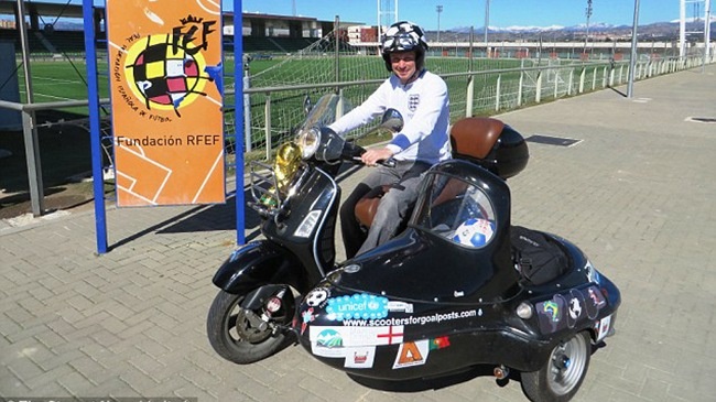 Fan cuong Tam su vuot 24.000 km bang Vespa toi Brazil hinh anh