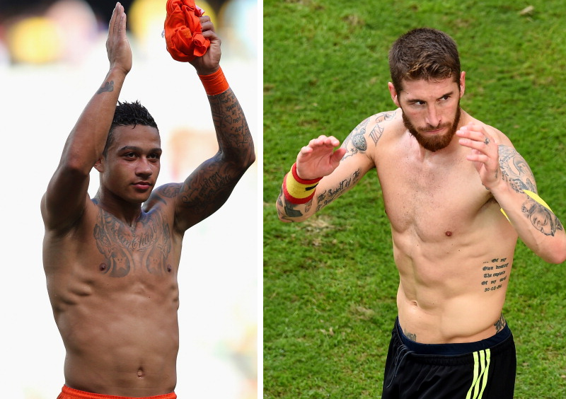 Nhung man khoe co bap va hinh xam an tuong nhat World Cup hinh anh