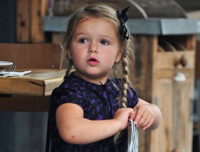 Cong chua Harper dieu da xuong pho cung anh trai hinh anh