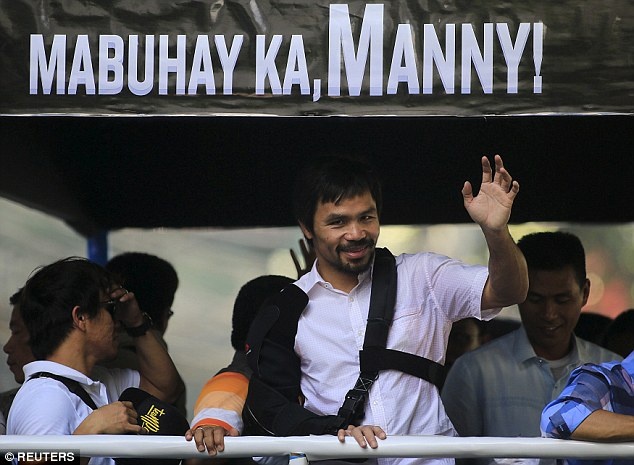 Pacquiao duoc chao don nhu nguoi hung khi tro ve que huong hinh anh