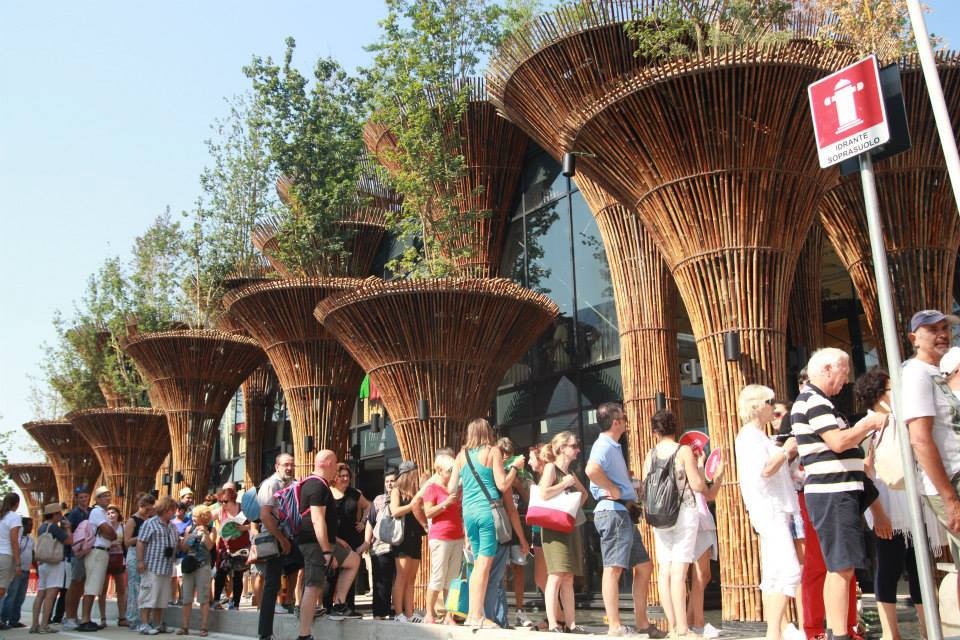 Cảnh xếp hàng luôn diễn ra ở gian hàng Việt Nam.  Ảnh: Trương Anh Ngọc.