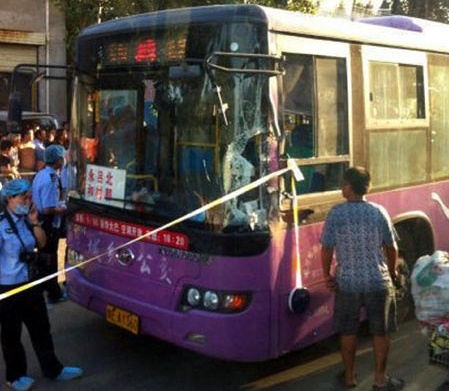 Ga dan ong cuong sat tren xe bus, ba nguoi chet hinh anh