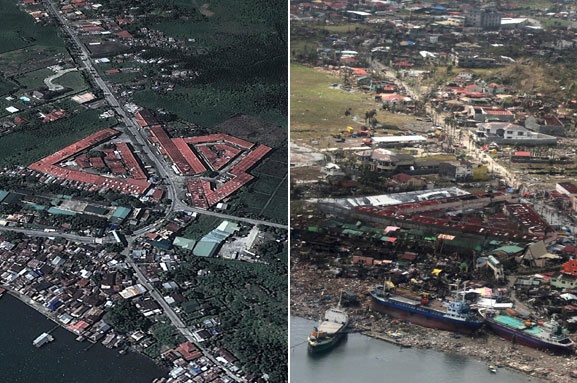 Mien trung Philippines truoc va sau sieu bao Haiyan hinh anh