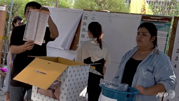 Phe doi lap Thai Lan doi huy ket qua bau cu hinh anh