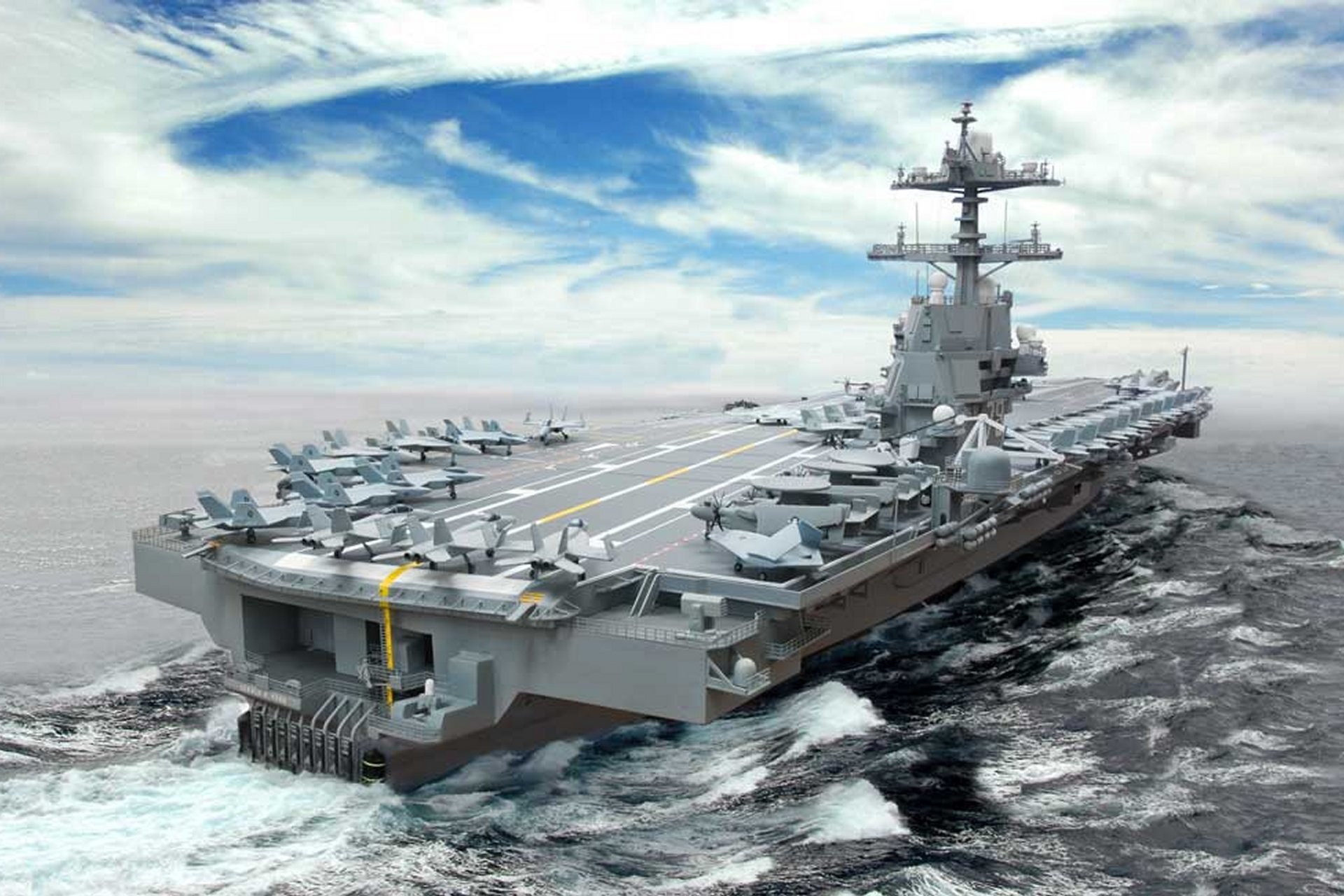 Toan canh qua trinh dong tau san bay USS Gerald R. Ford hinh anh