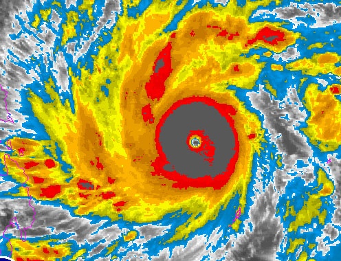 Anh ve tinh sieu bao manh nhu Haiyan sap vao Philippines hinh anh