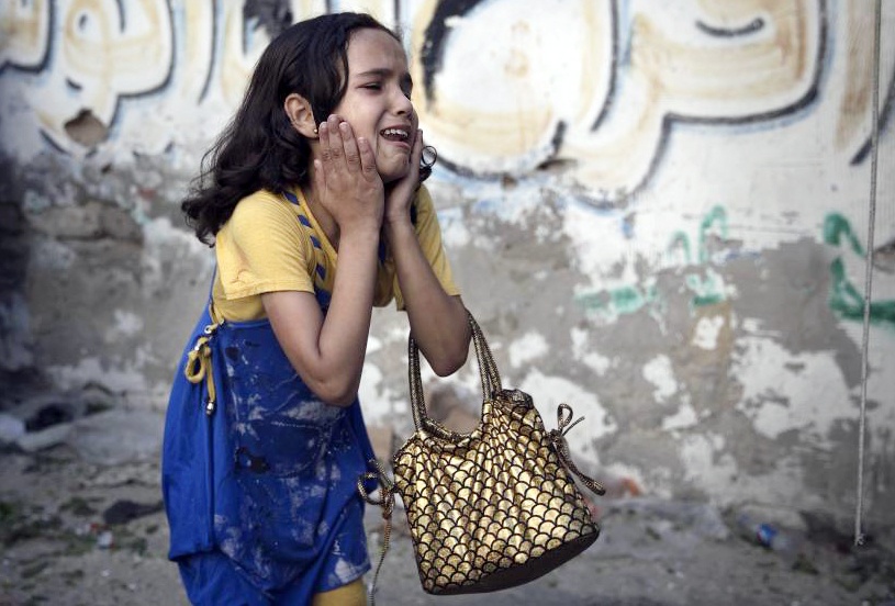 Hinh anh cua nam 2014: Mau nhuom do dai Gaza hinh anh