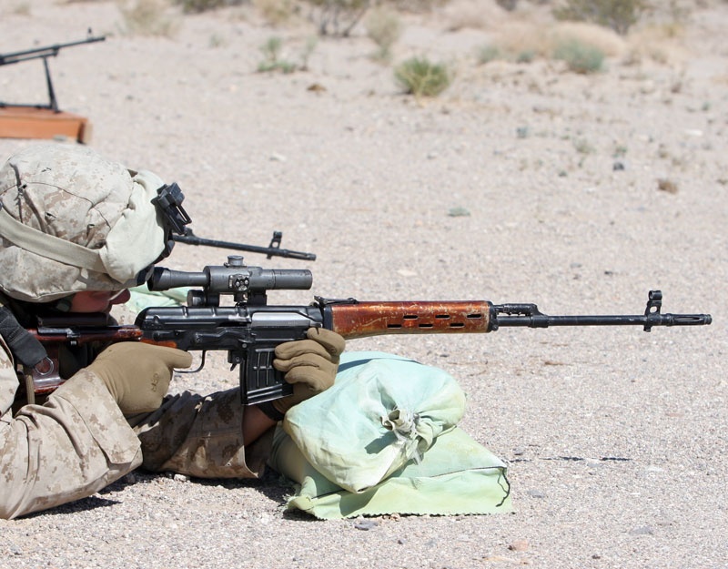 Súng trường bắn tỉa Dragunov còn có tên khác là SVD-63, chính thức góp mặt trong biên chế quân đội Liên Xô kể từ năm 1963. Ngày nay, nó vẫn được Nga, quốc gia kế thừa phần lớn các thành tựu quân sự của Liên bang Xô viết, và nhiều quốc gia khác sử dụng. Dragunov là khẩu súng bắn tỉa bán tự động sử dụng loại đạn kích thước 7,62 x 54 mm.