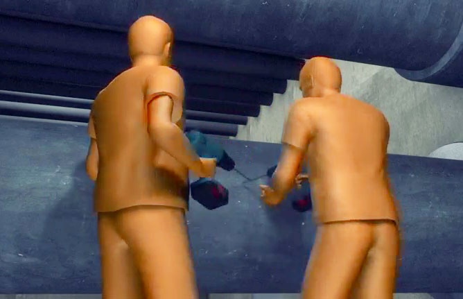 Mo phong vu vuot nguc chan dong nuoc My cua 2 ke sat nhan hinh anh