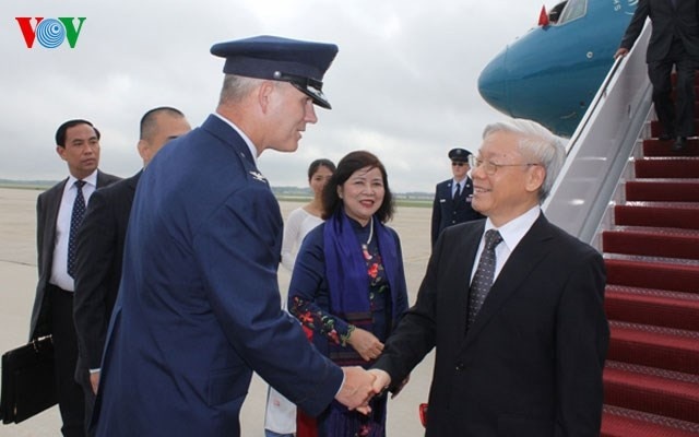 Quan chức cấp cao Mỹ đón chào Tổng Bí thư Nguyễn Phú Trọng.