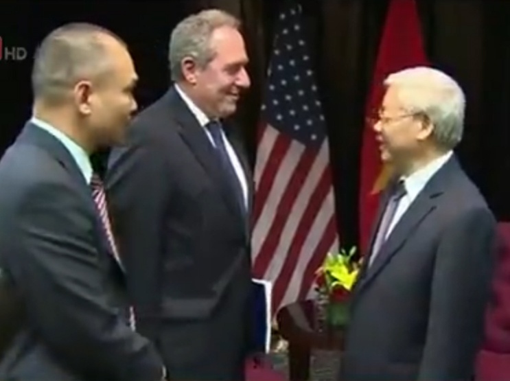 Tong Bi thu tiep Dai dien Thuong mai Hoa Ky hinh anh