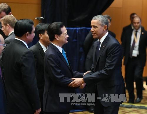 Thủ tướng Nguyễn Tấn Dũng và Tổng thống Hoa Kỳ Barack Obama tại Hội nghị Cấp cao ASEAN-Hoa Kỳ. Ảnh: TTXVN