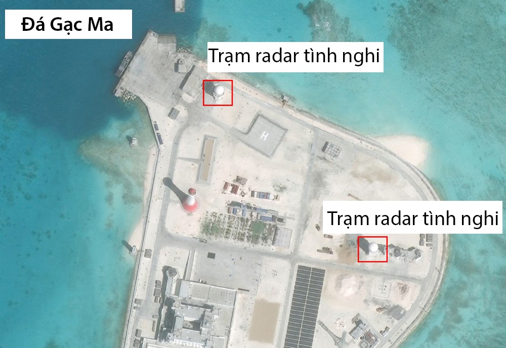 TQ xay loat tram radar tren cac dao phi phap o Truong Sa hinh anh