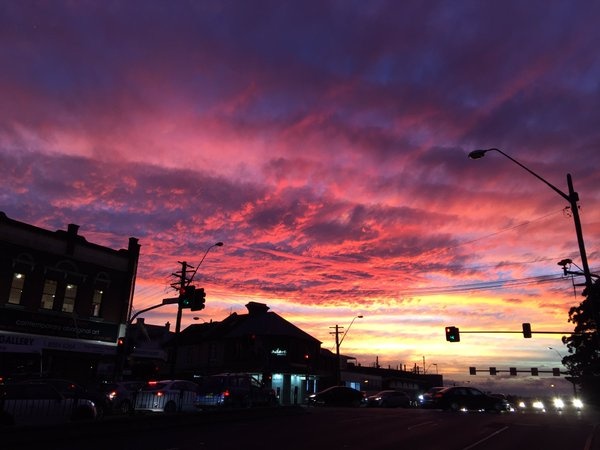 hoang hon do nhu mau tren bau troi Sydney anh 4