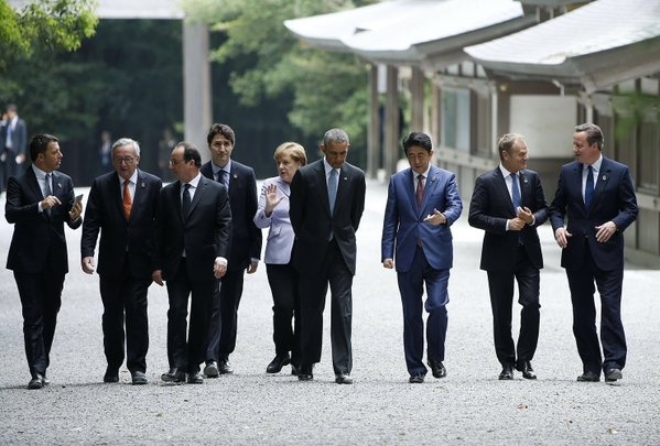 Lanh dao cac nuoc G7 trong cay anh 2