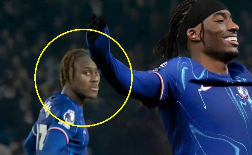 Ve mat cua Chalobah khi bi Madueke 'cuop' ban thang hinh anh