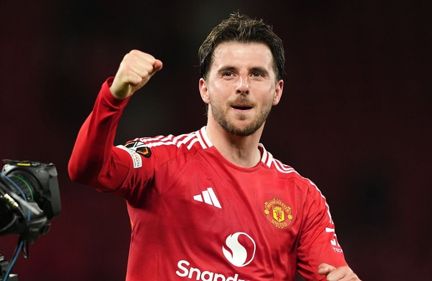 Phan ung cua Amorim khi Mount ghi ban tu giua san hinh anh