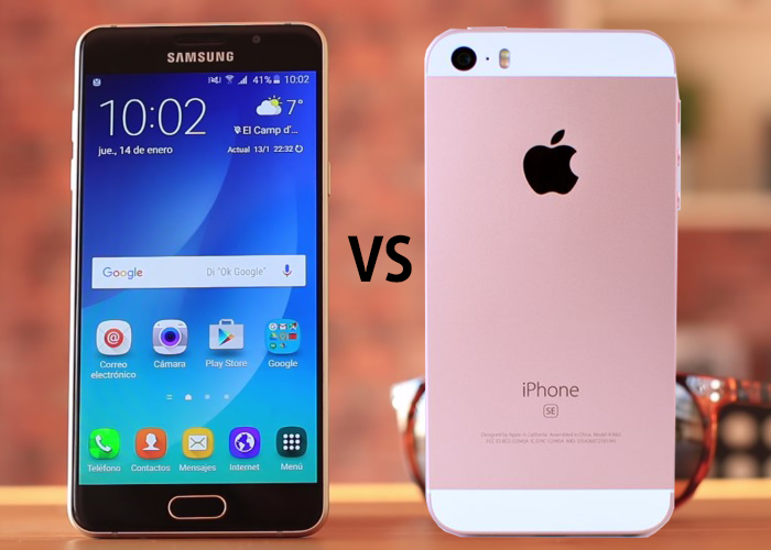 So sanh iPhone SE voi Galaxy A5 hinh anh