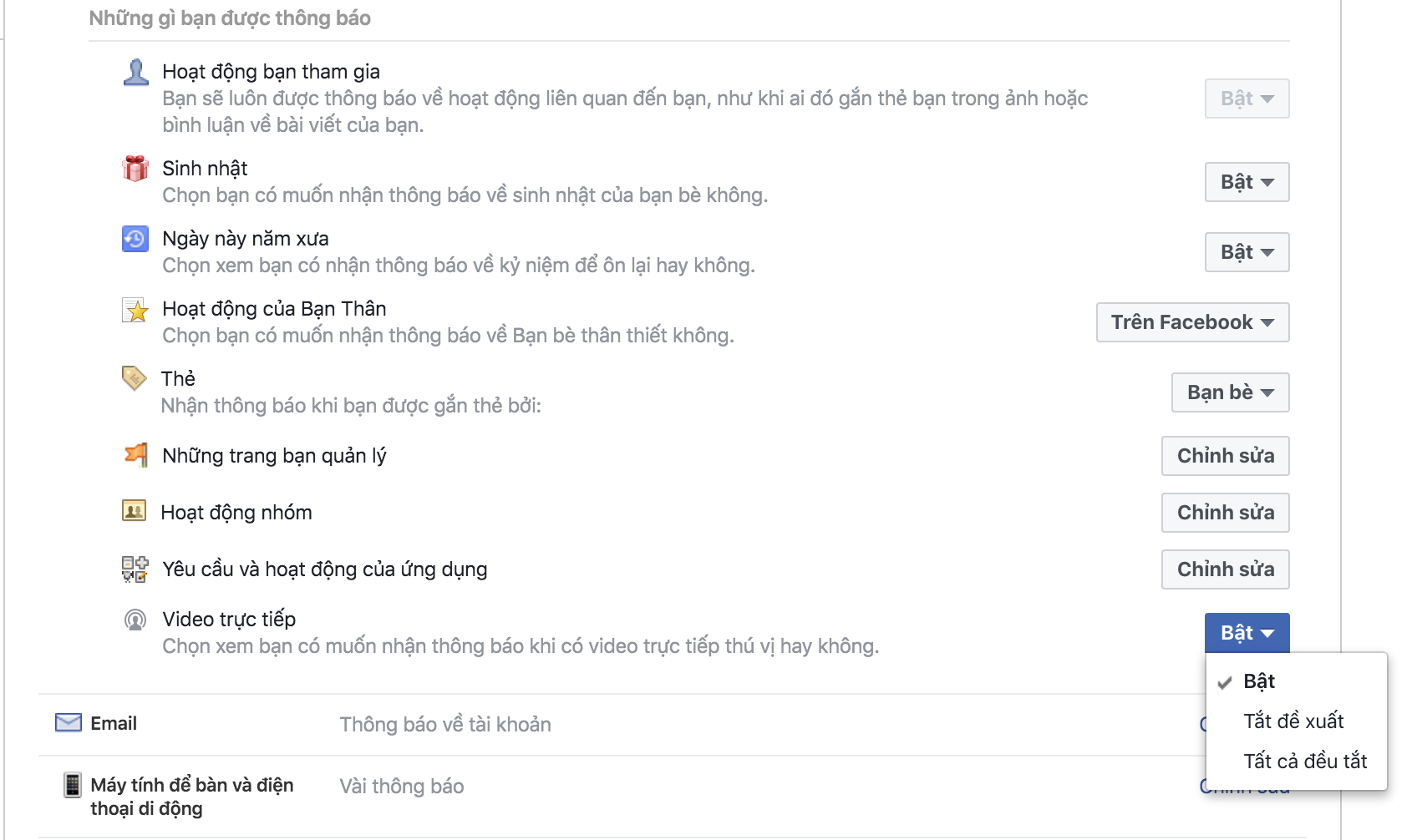 Tắt thông báo live trên Facebook ảnh 3 Tat thong bao live tren Facebook anh 3