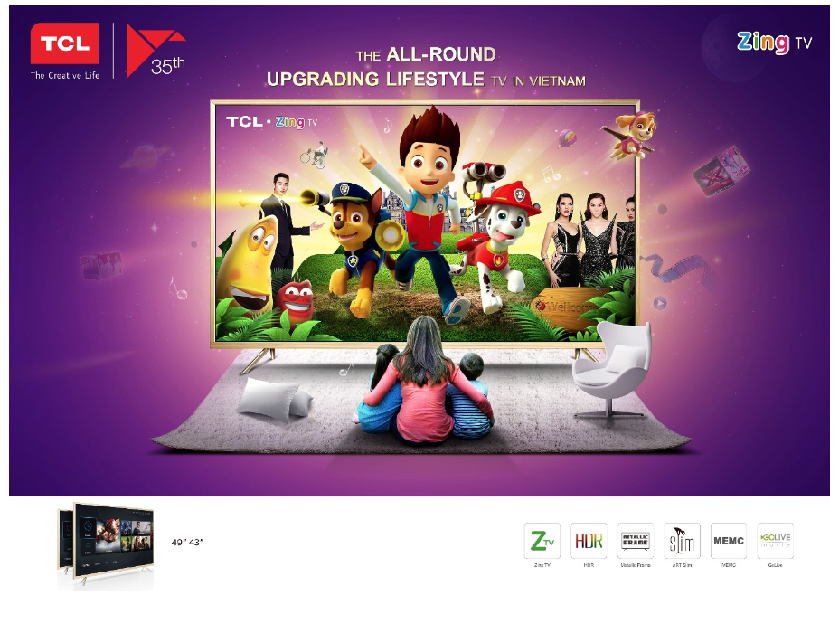 TCL Z2, man hinh 4K, tich hop kho giai tri khong lo tu Zing hinh anh