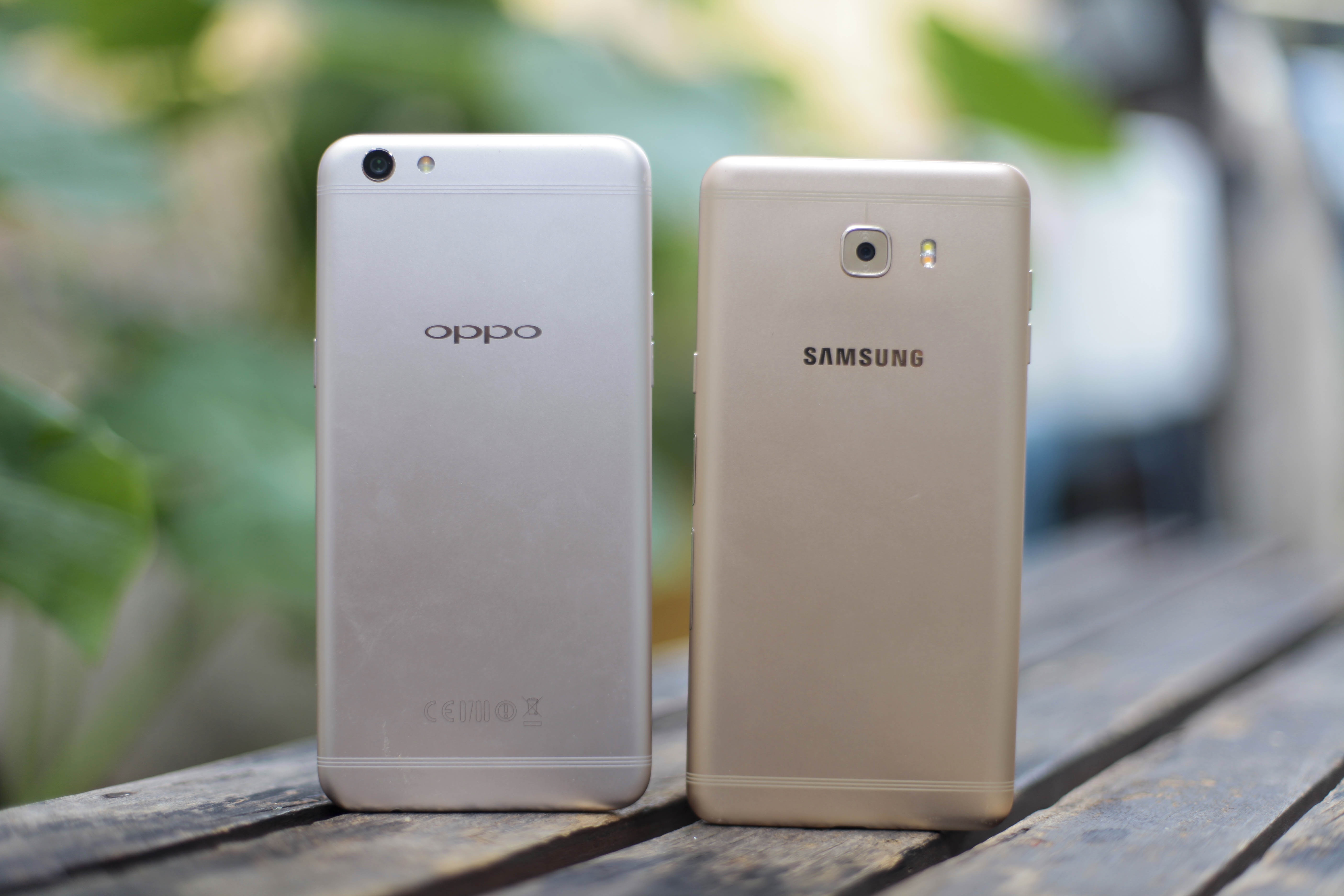 Samsung Galaxy C9 Pro voi Oppo F3 Plus anh 1