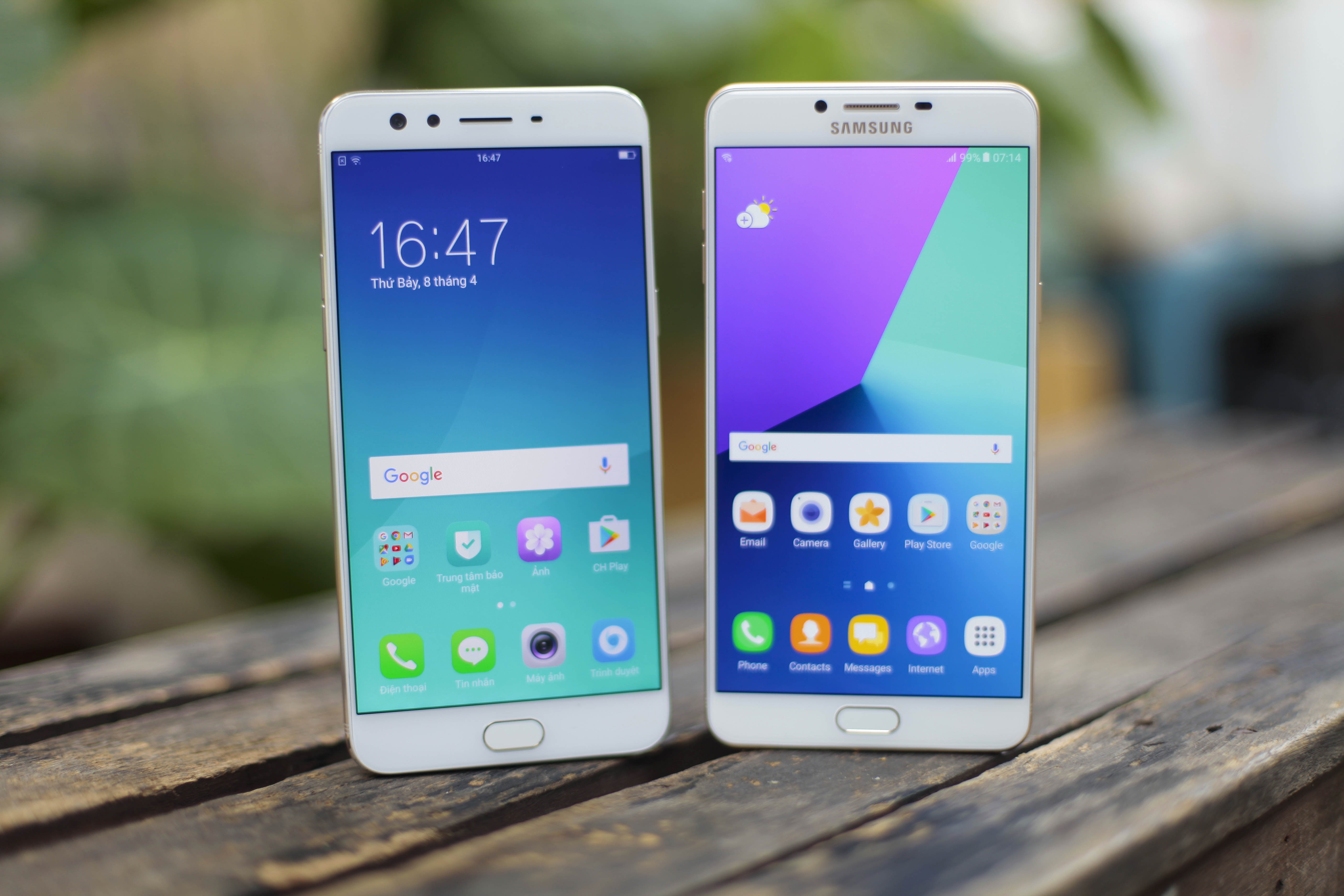 Samsung Galaxy C9 Pro voi Oppo F3 Plus anh 2