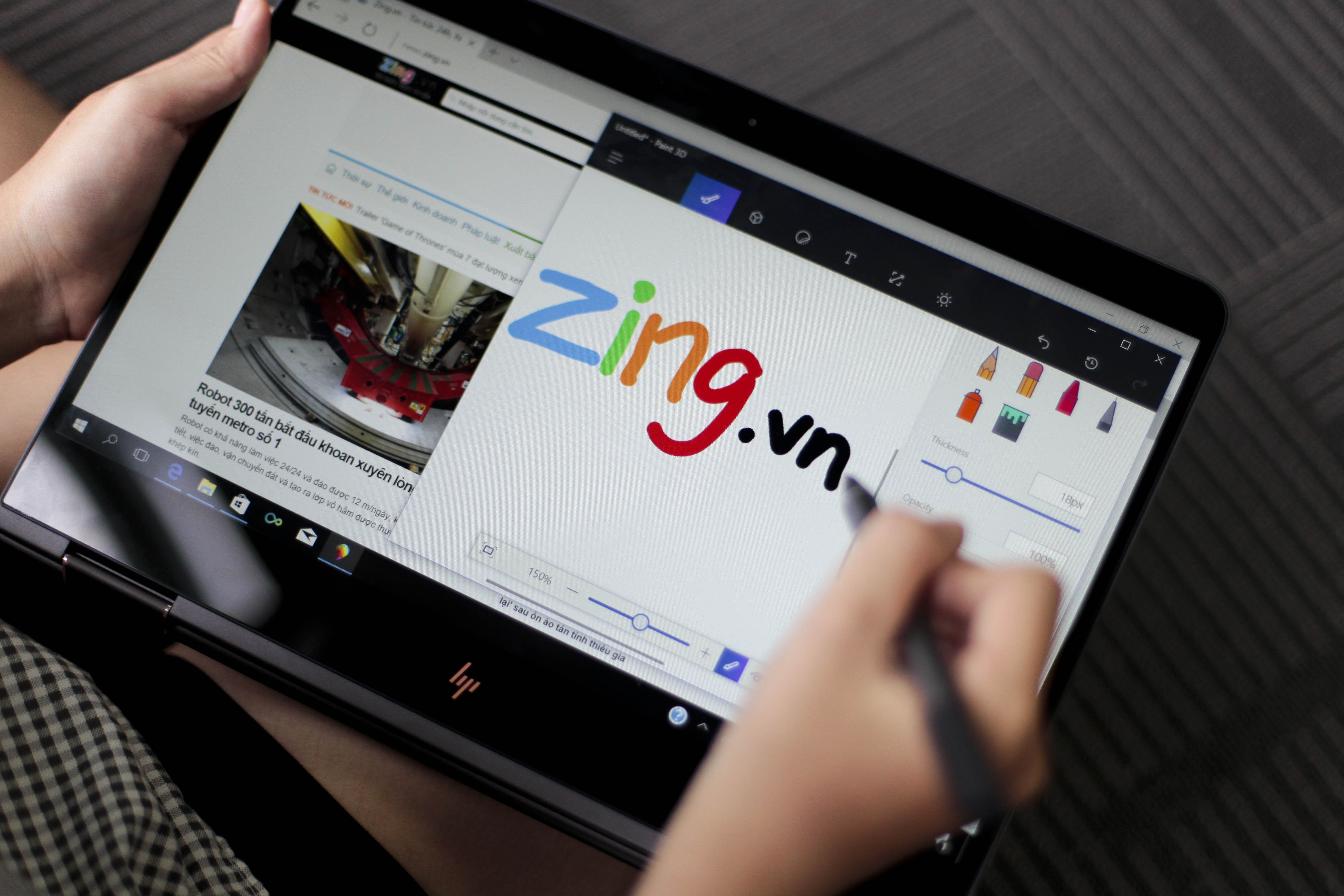 Trai nghiem laptop HP Spectre x360 man hinh gap 360 do hinh anh