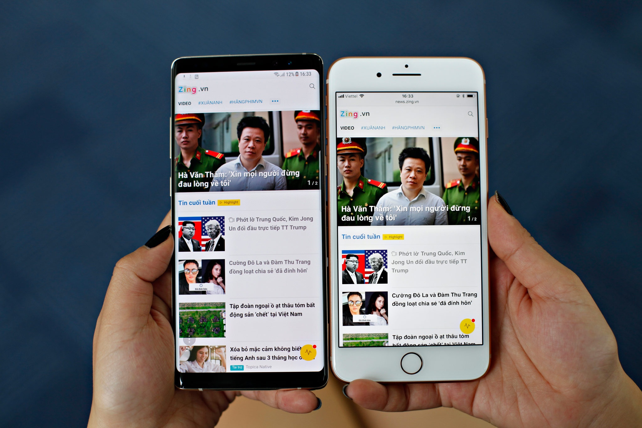 Samsung Galaxy Note 8 voi iPhone 8 anh 8