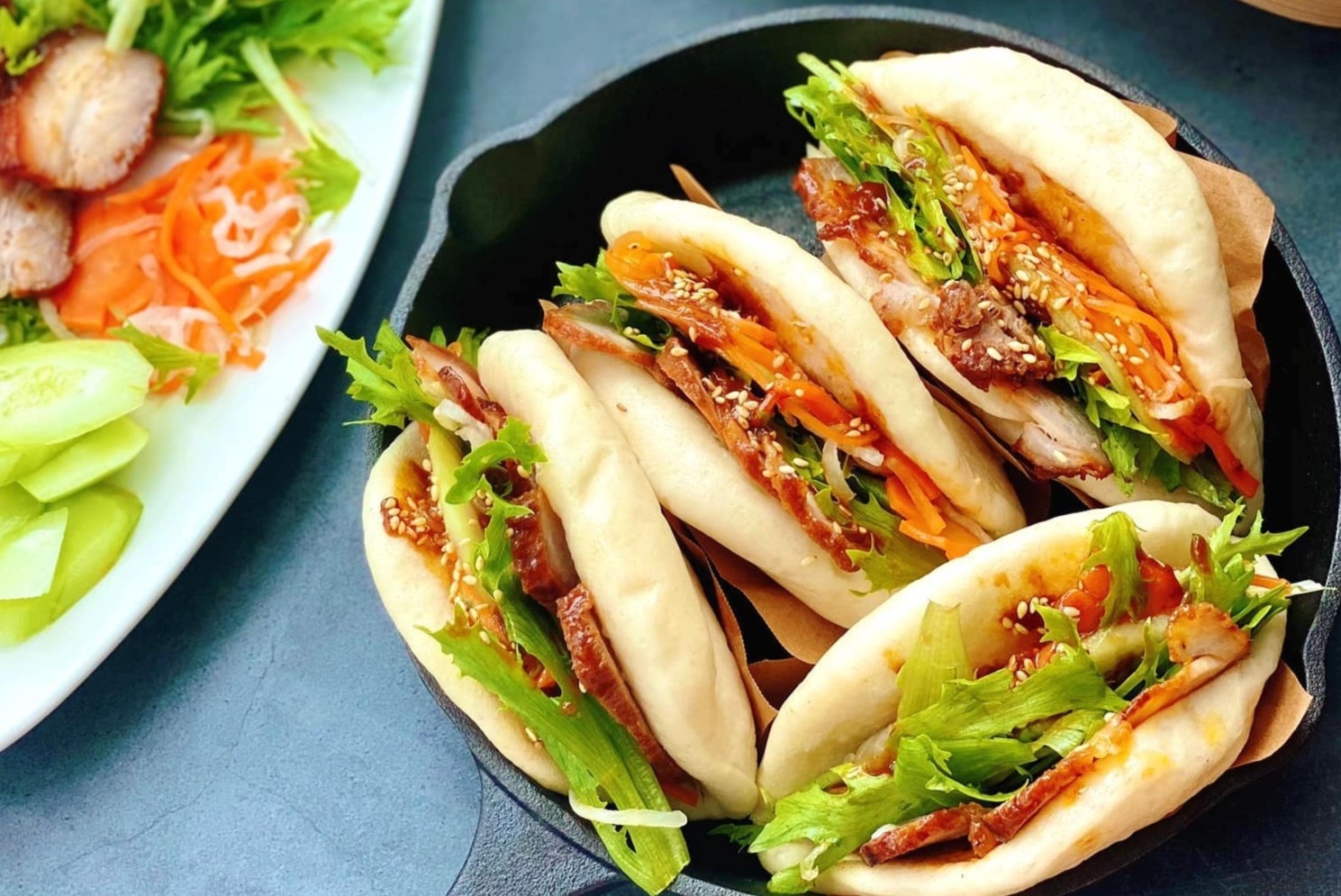 Mon banh bao kep thit kieu Dai Loan de lam tai nha hinh anh