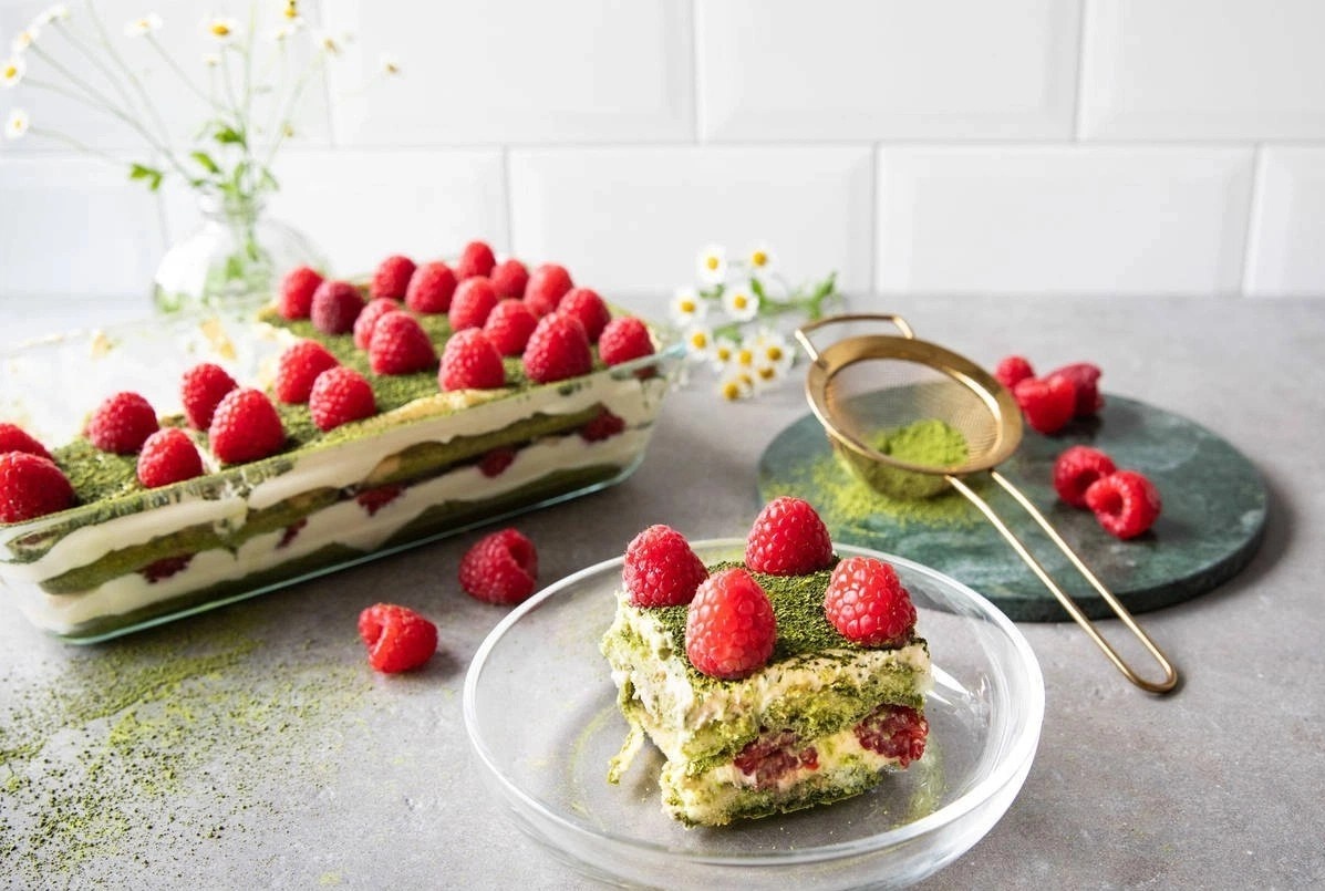 Lam tiramisu vi matcha tang me chi voi 3 buoc hinh anh