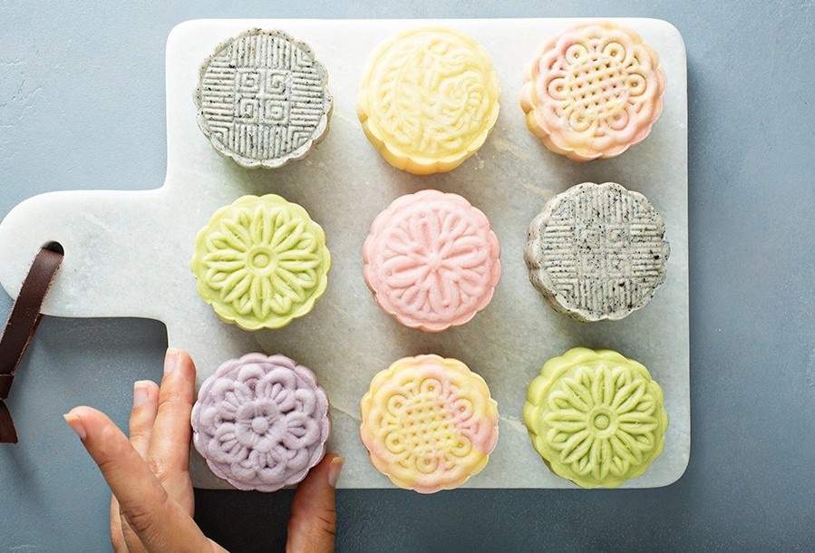 20 phut lam banh Trung thu khong can lo nuong hinh anh