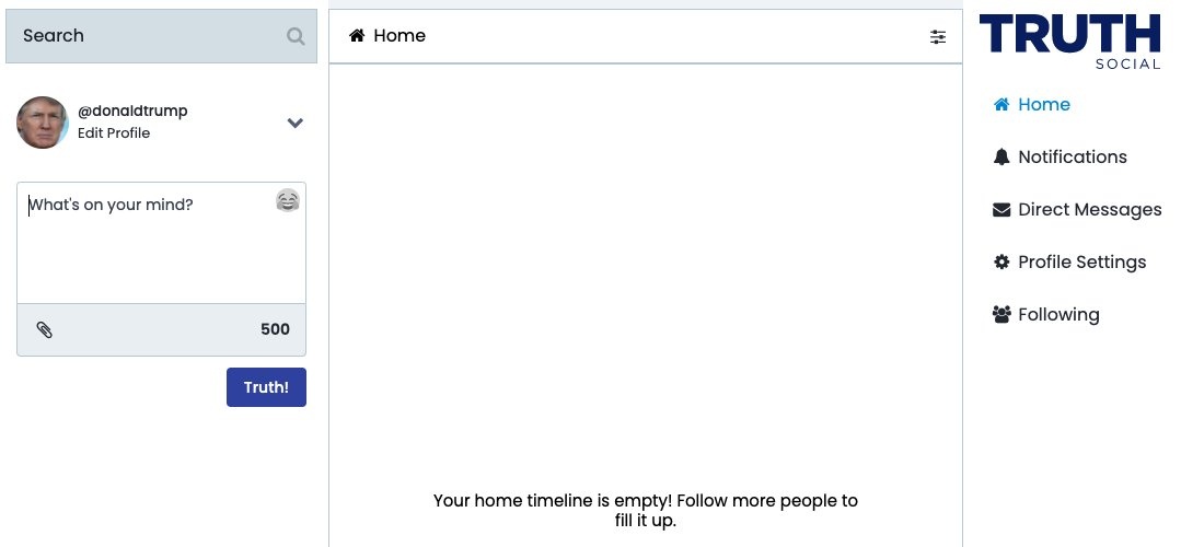 Donald Trump,  Donald J. Trump,  Donald Trump Jr.,  mang xa hoi,  cam cua,  Truth Social anh 2