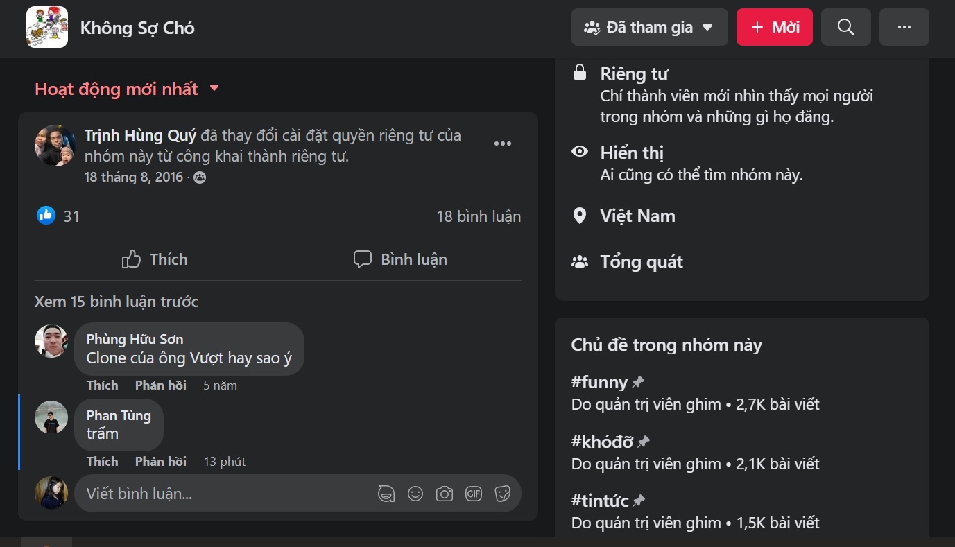 Group Facebook gap loi anh 1