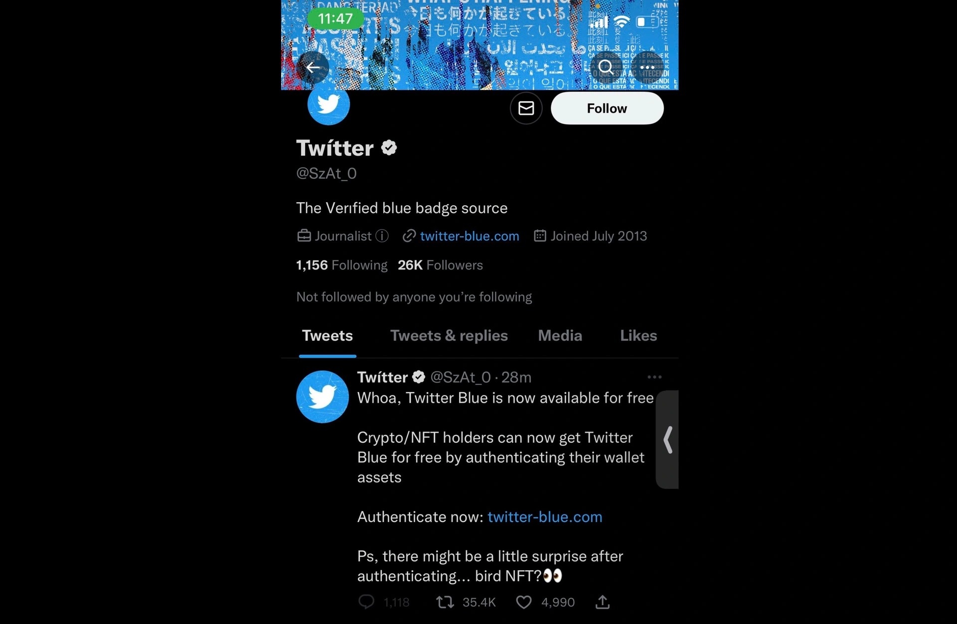 Twitter ngung ban tick xanh anh 1